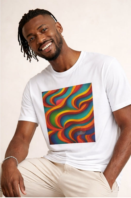 Colorful Swirl T-Shirt | Vibrant Retro Wave Tee
