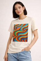 Colorful Swirl T-Shirt | Vibrant Retro Wave Tee