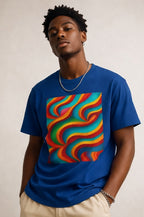 Colorful Swirl T-Shirt | Vibrant Retro Wave Tee