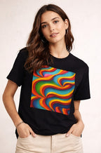 Colorful Swirl T-Shirt | Vibrant Retro Wave Tee