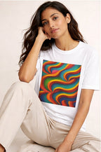 Colorful Swirl T-Shirt | Vibrant Retro Wave Tee