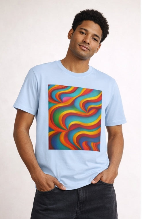 Colorful Swirl T-Shirt | Vibrant Retro Wave Tee