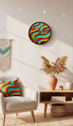 Colorful Wall Clock | Modern Rainbow Clock | Silent Home Decor