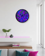 Colorful Wall Clock | Neon Swirl Clock | Modern Silent Home Decor