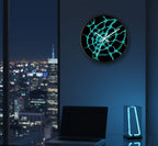 Modern Wall Clock | Black Turquoise Clock | Minimalist Silent Decor