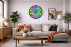Abstract Wall Clock | Colorful Modern Clock | Artistic Home Decor