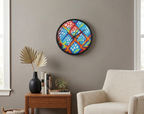 Geometric Wall Clock | Colorful Cube Pattern Clock | Modern Home Decor