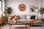 Kaleidoscope Wall Clock | Colorful Stained Glass Clock | Artistic Home Decor