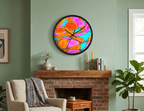 Modern Geometric Wall Clock | Colorful Pop Art Clock | Home Decor