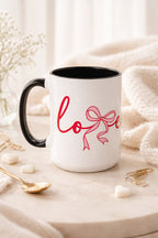 Romantic Bow Mug | Cute Valentine Coffee Cup | Coquette Style Gift