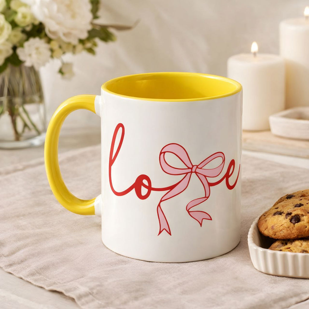 Romantic Bow Mug | Cute Valentine Coffee Cup | Coquette Style Gift