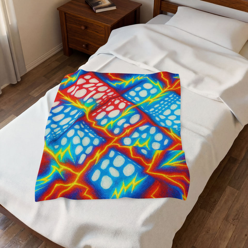 Colorful Plush Blanket | Cozy Velveteen Throw | Kids Room Decor