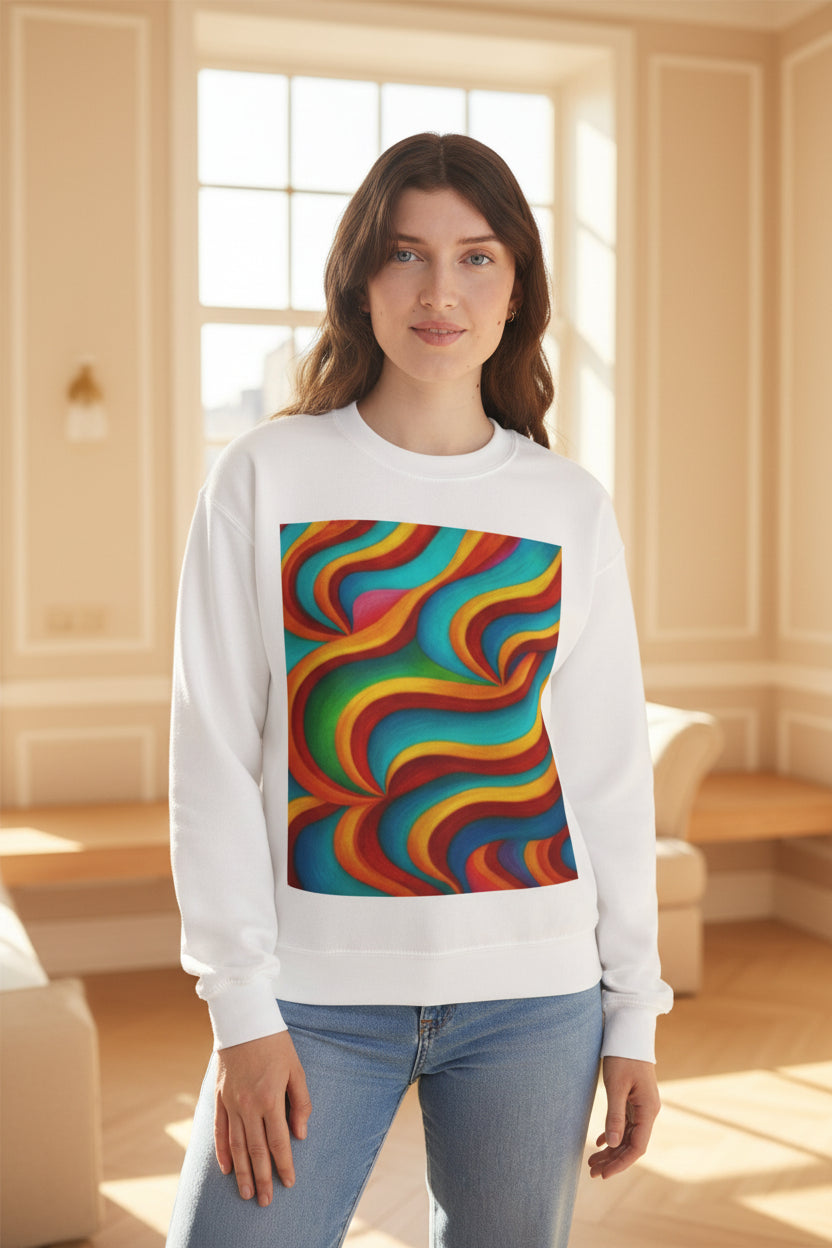 Colorful Swirl Sweatshirt | Cozy Unisex Crewneck