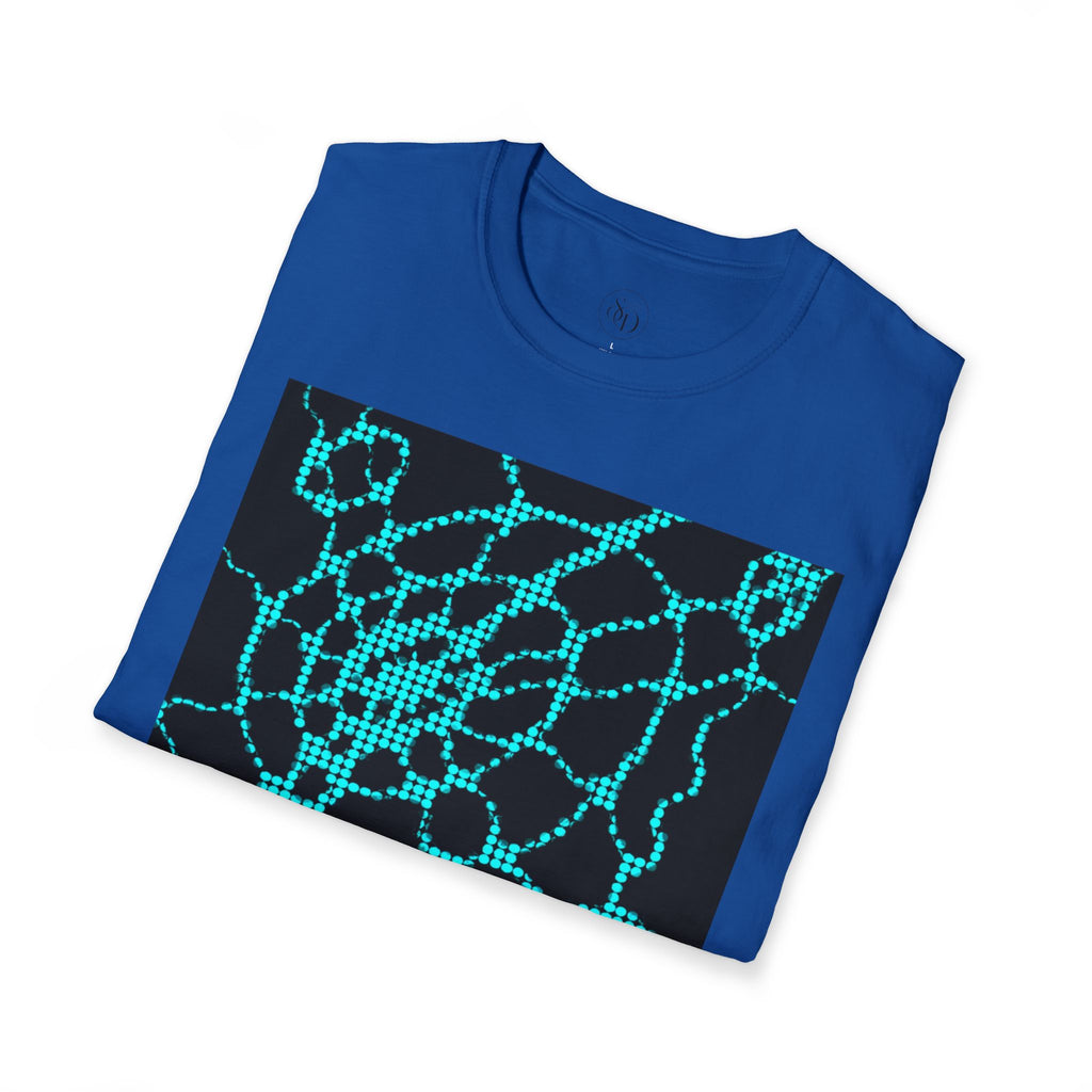 Black & Turquoise Neuro-Art T-Shirt | Soft Cotton Unisex Tee