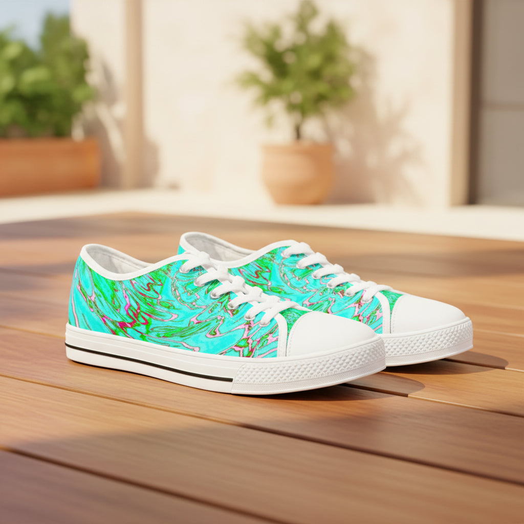 Vibrant Low Top Sneakers | Colorful Women's Casual Shoes