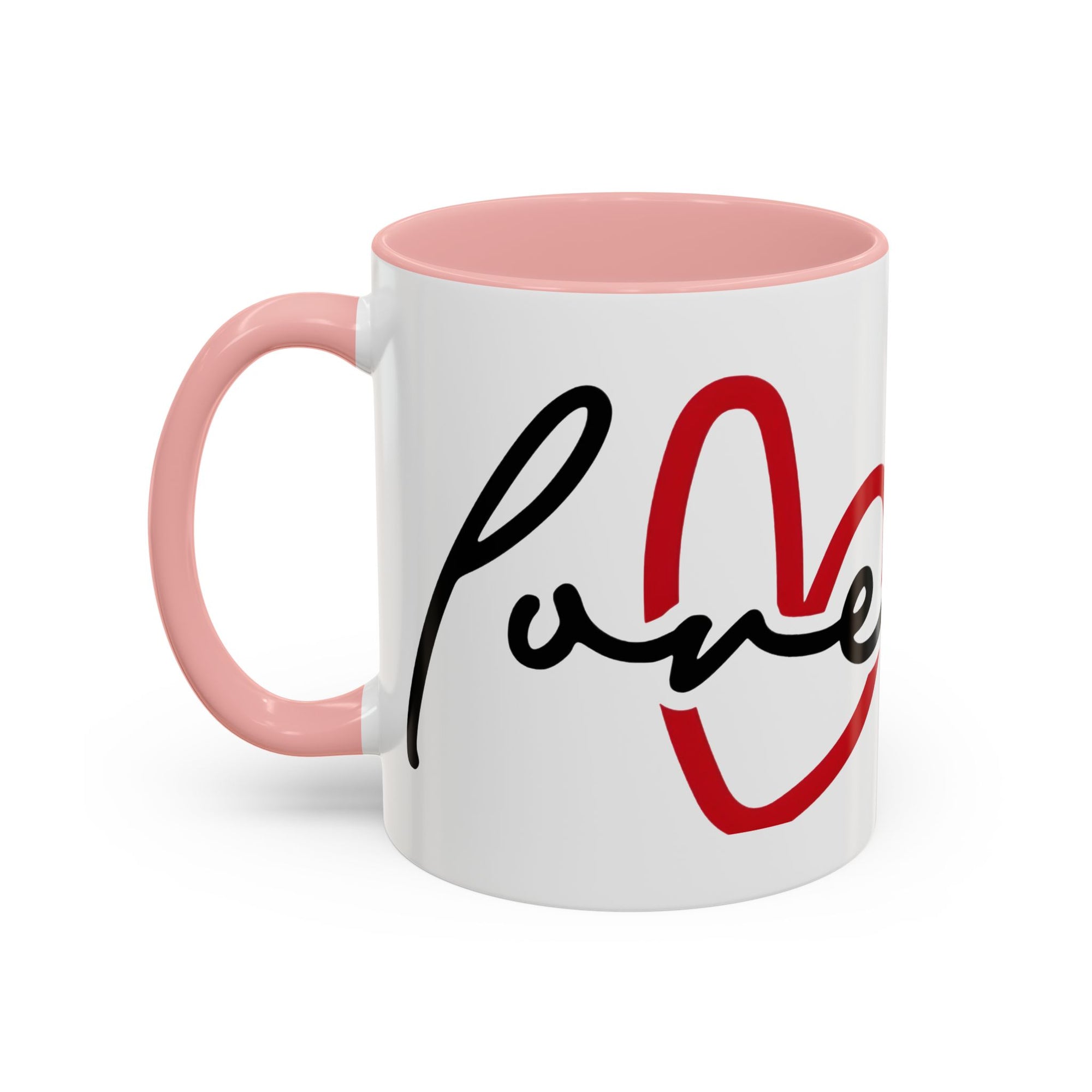 Romantic Love Mug | Heart Script Coffee Cup