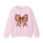 Christmas Bow Sweatshirt | Holiday Lights Crewneck