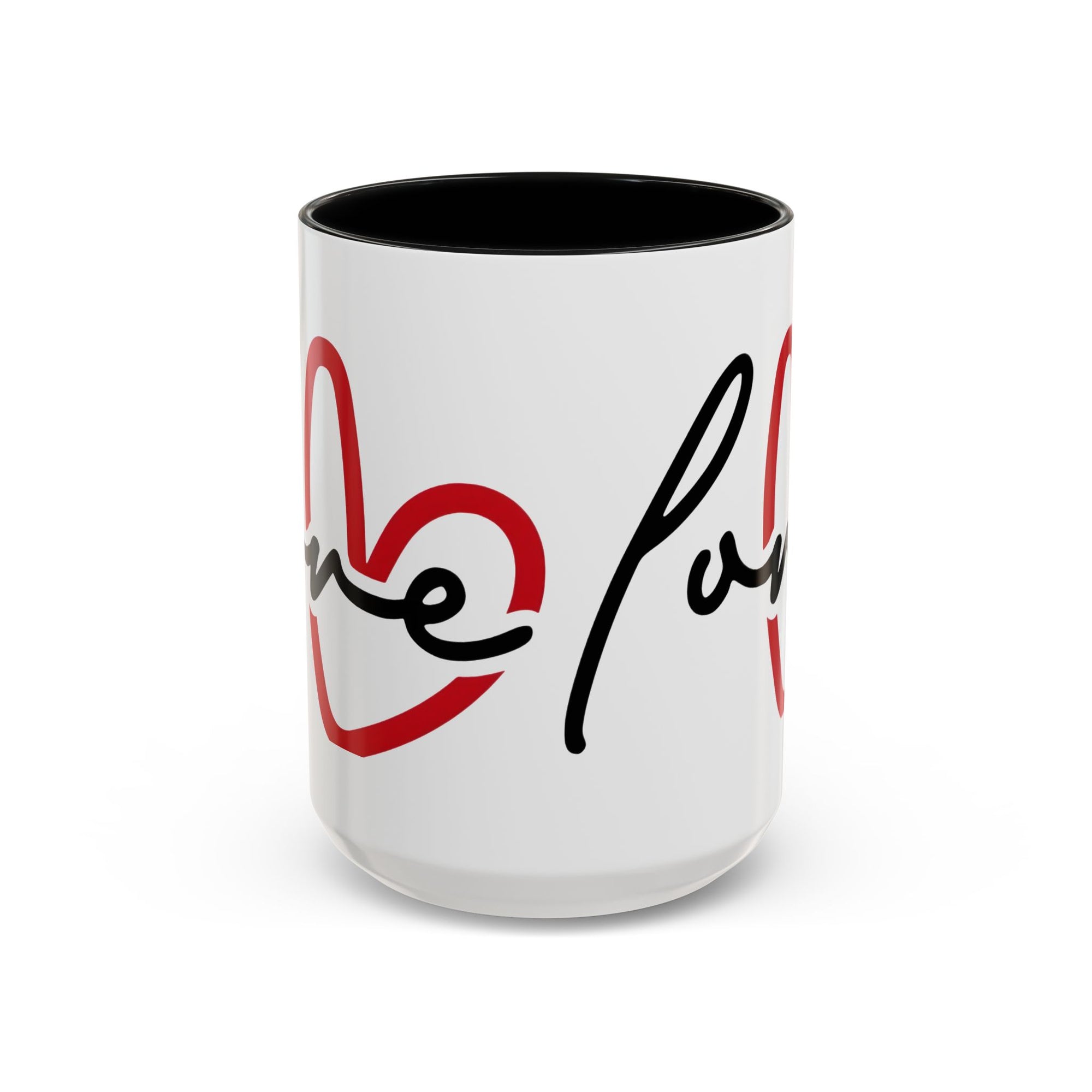 Romantic Love Mug | Heart Script Coffee Cup
