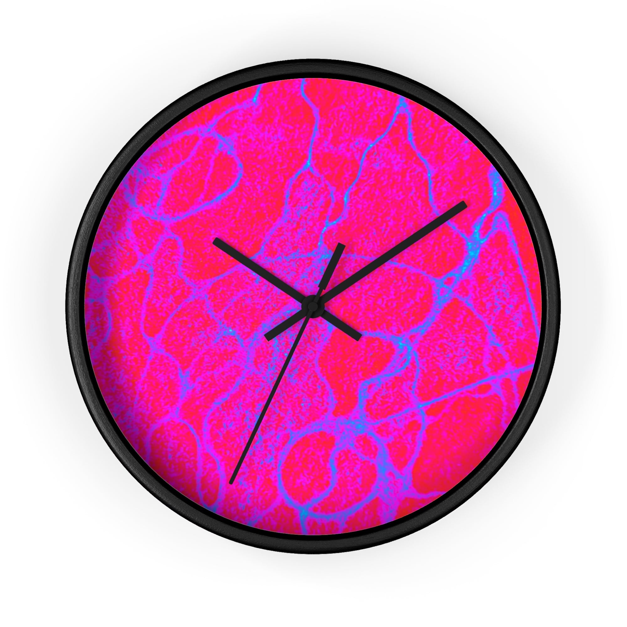 Hot Pink Fuchsia Abstract Wall Clock | Modern Pop Art Home Decor | Silent Unique Gift