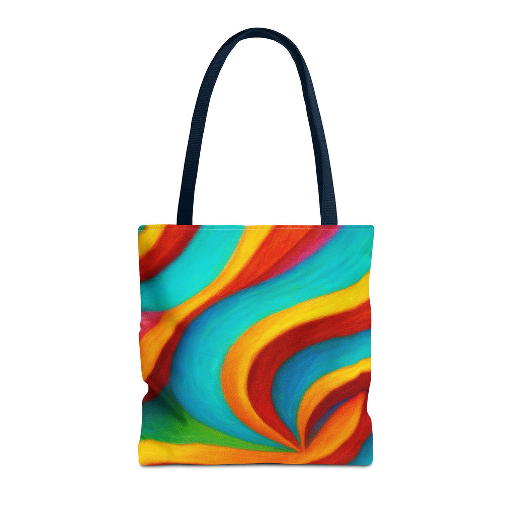Colorful Swirl Tote Bag | Abstract Rainbow Shopping Bag | Reusable