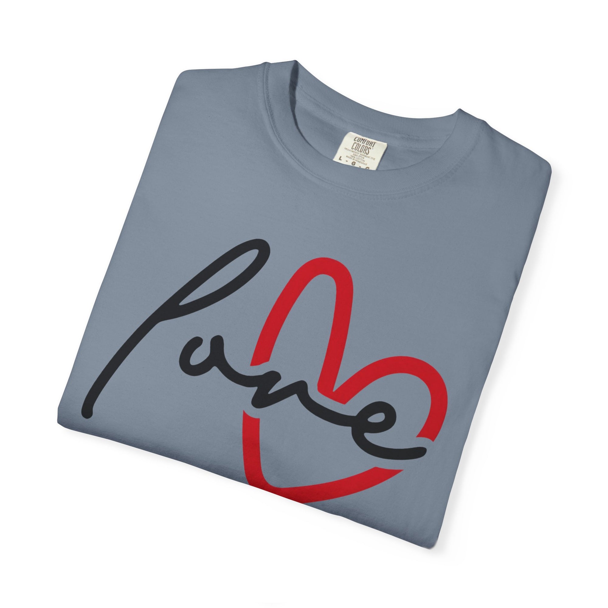 Love Script Heart T-Shirt, Minimalist Valentine's Tee