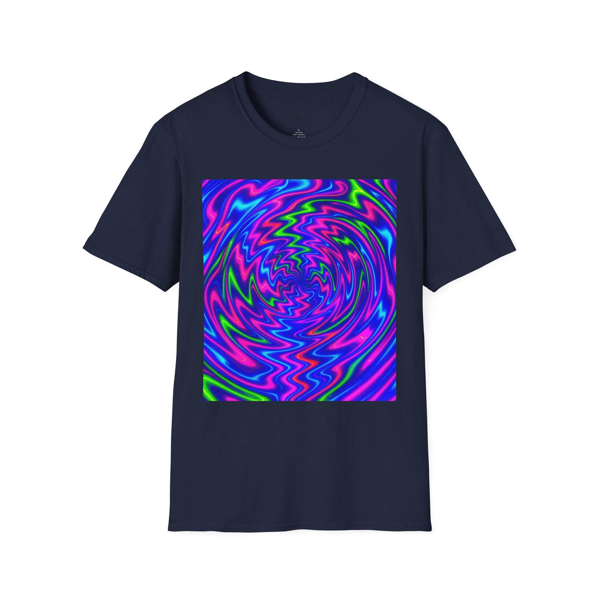 Psychedelic Swirl T-Shirt | Neon Trippy Vortex Tee