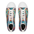 Mushroom Art High Top Sneakers | Colorful Trippy Shoes | Festival Fashion