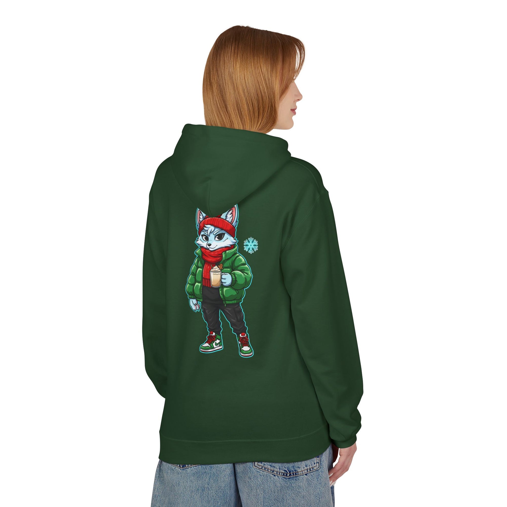 Cool Fox Character Hoodie | Cool Cyber Wolf Christmas Hoodie | Unique Gamer Gift