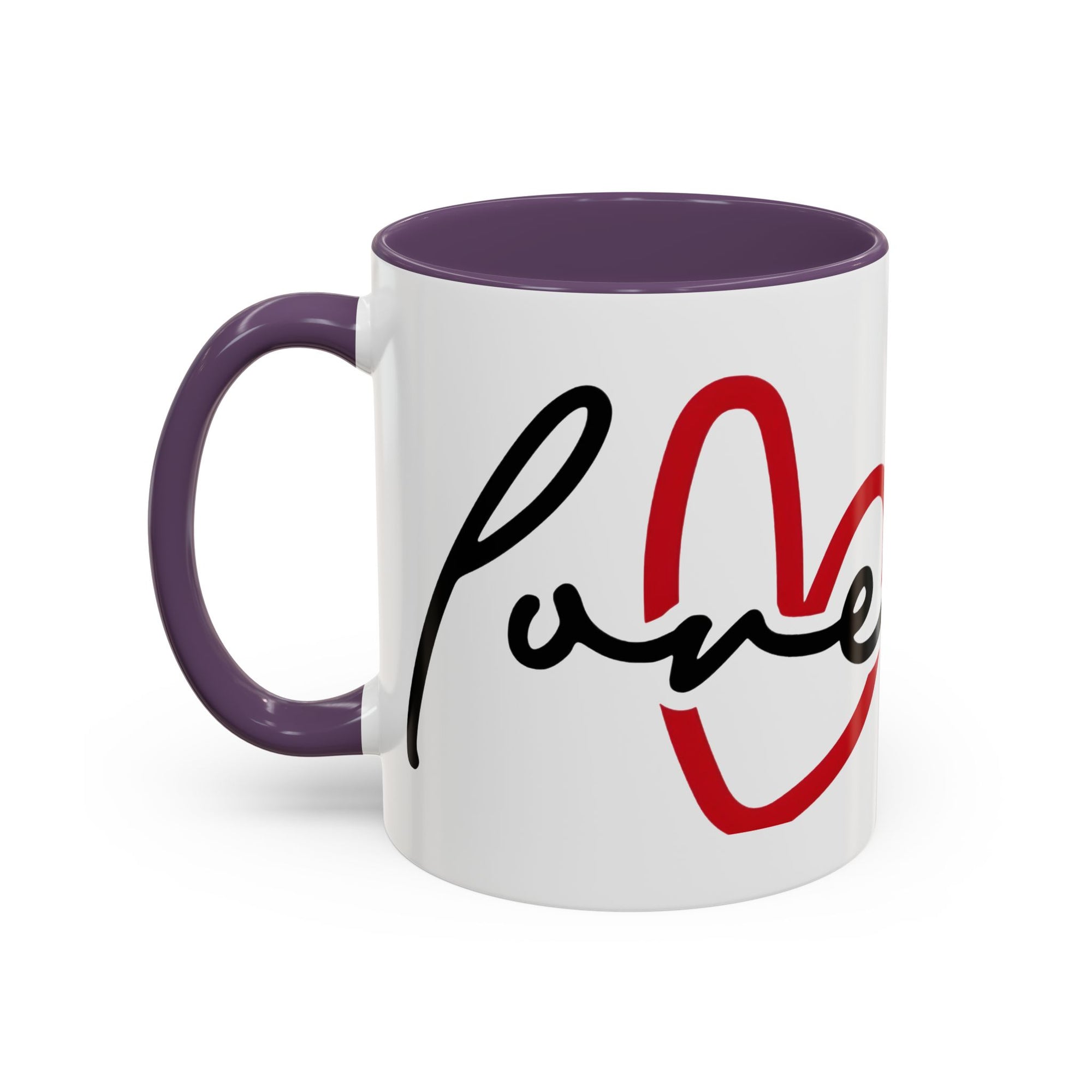 Romantic Love Mug | Heart Script Coffee Cup