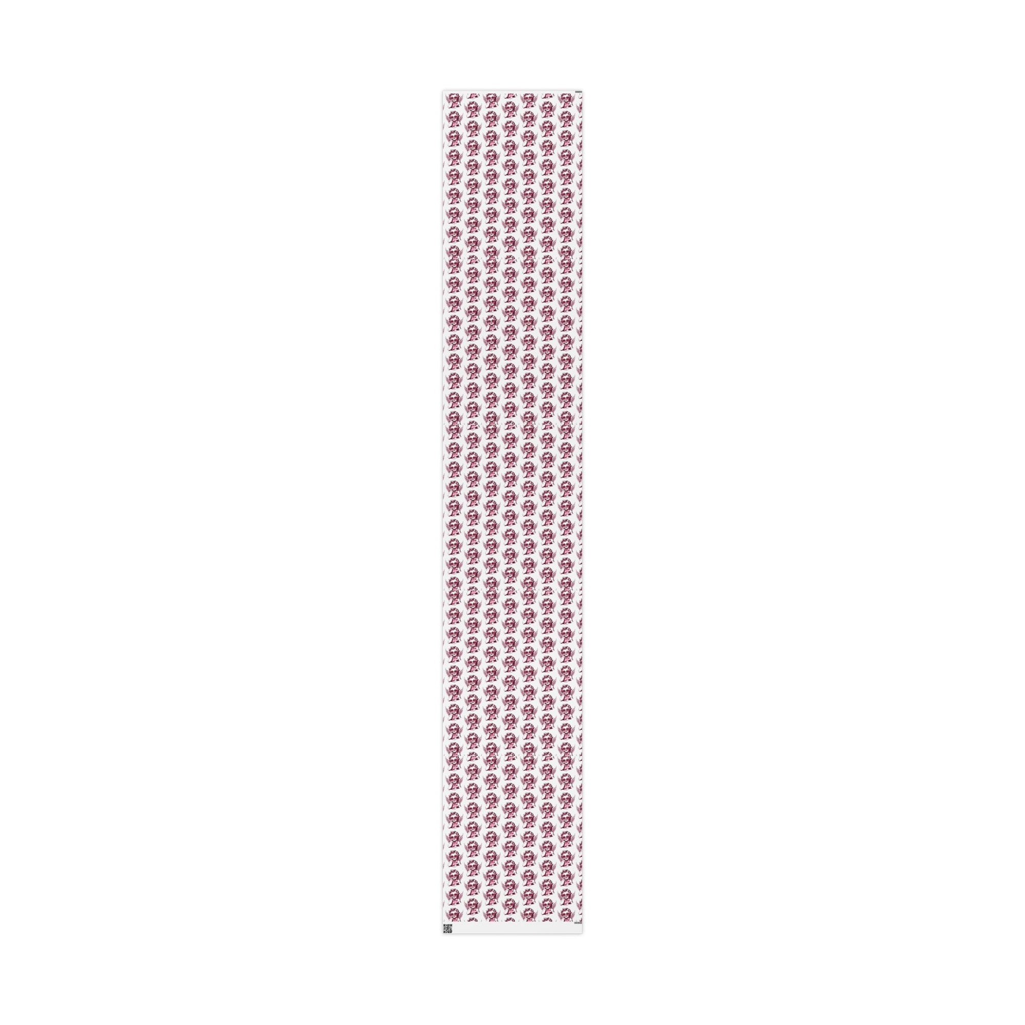 Valentines Day Wrapping Paper with Cherub Angels | Romantic Gift Wrap, Pink Angel Pattern