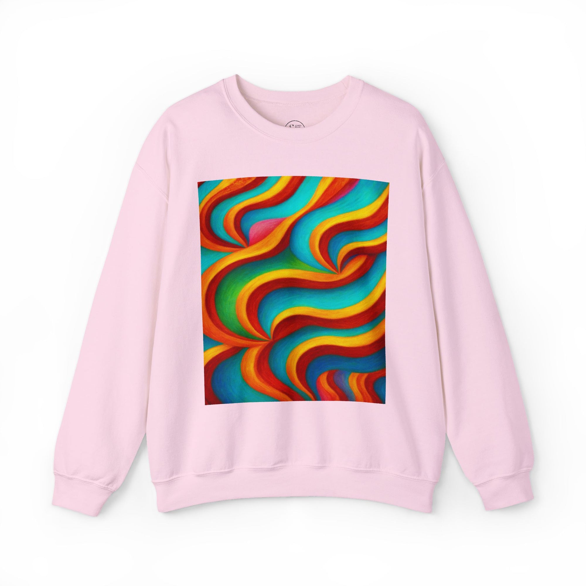 Colorful Swirl Crewneck Sweatshirt | Cozy Unisex Pullover