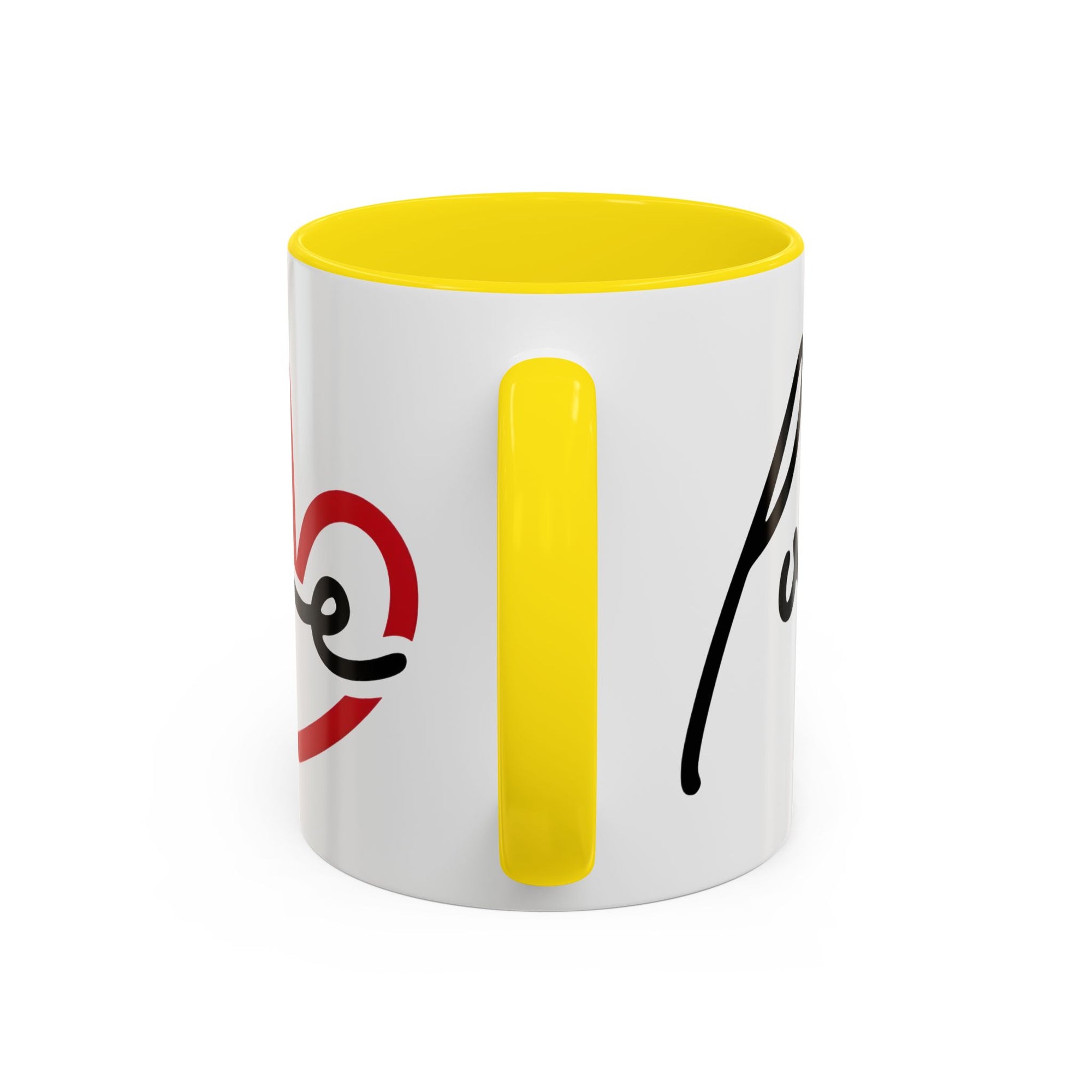 Romantic Love Mug | Heart Script Coffee Cup