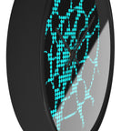 Modern Wall Clock | Black Turquoise Clock | Minimalist Silent Decor