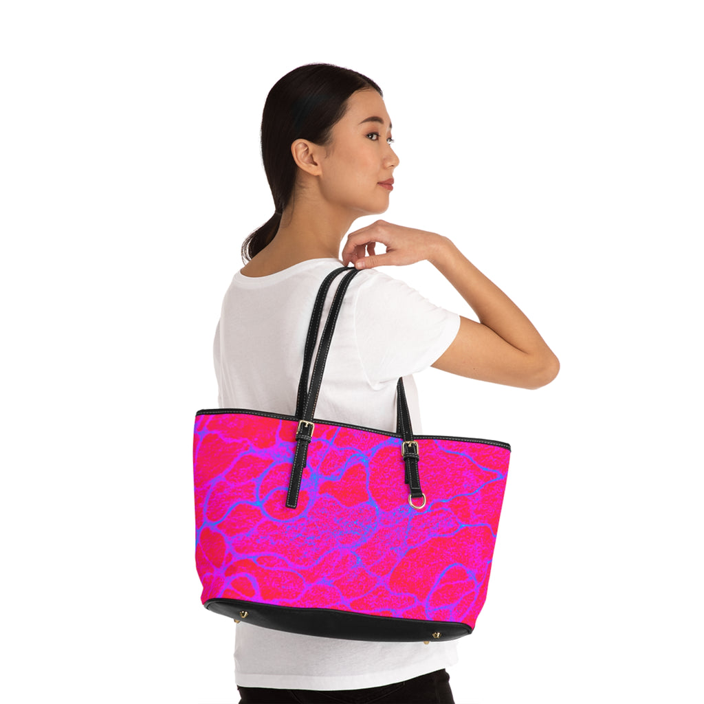 Hot Pink Abstract Tote Bag | Bold Statement Fashion Shopper