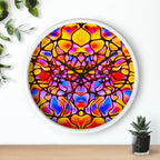 Kaleidoscope Wall Clock | Colorful Stained Glass Clock | Artistic Home Decor