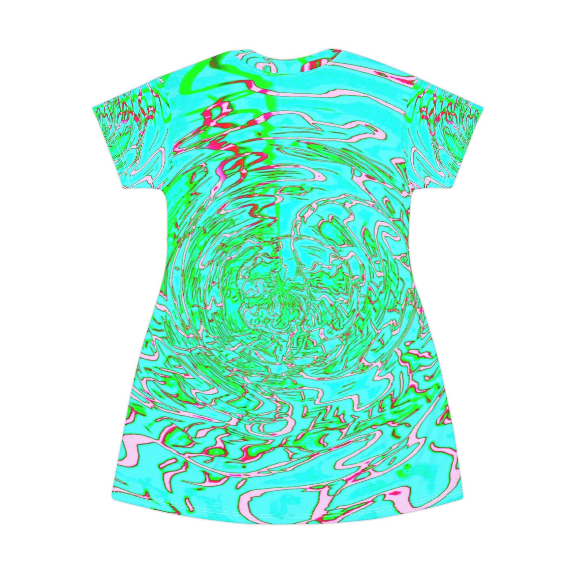 Turquoise Marble T-Shirt Dress | Summer Bodycon Dress | Resort Outfit