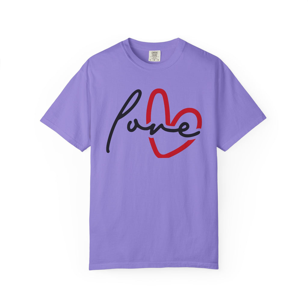 Love Script Heart T-Shirt, Minimalist Valentine's Tee