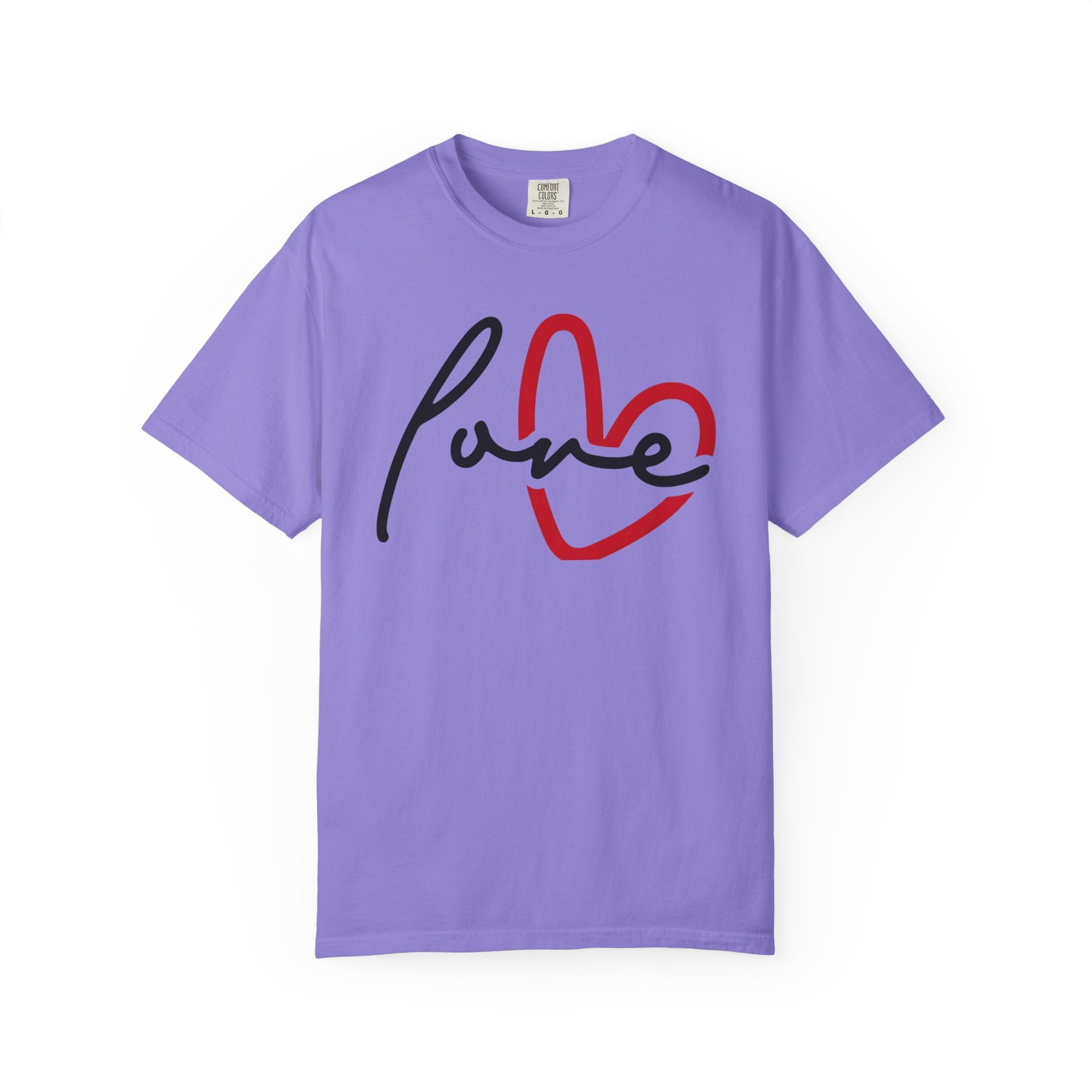 Love Script Heart T-Shirt, Minimalist Valentine's Tee