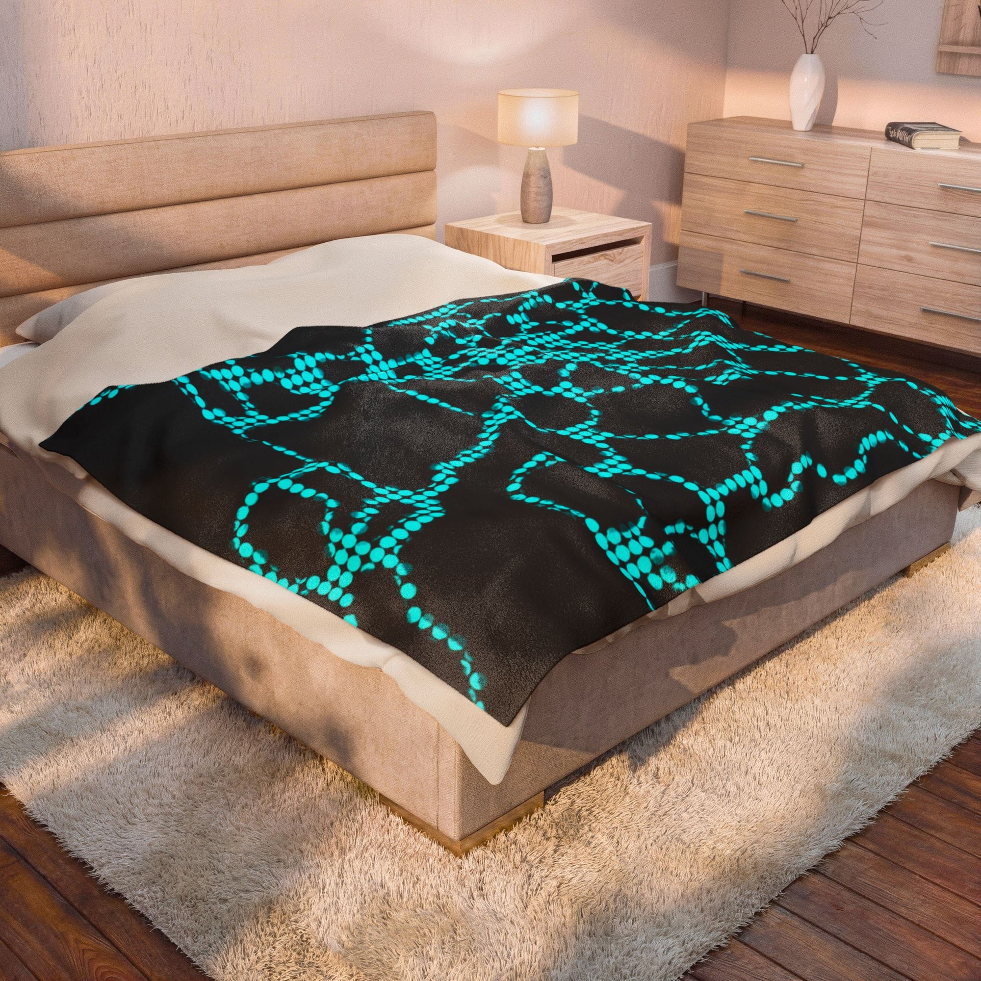 Abstract Plush Blanket | Colorful Cozy Throw | Modern Home Decor