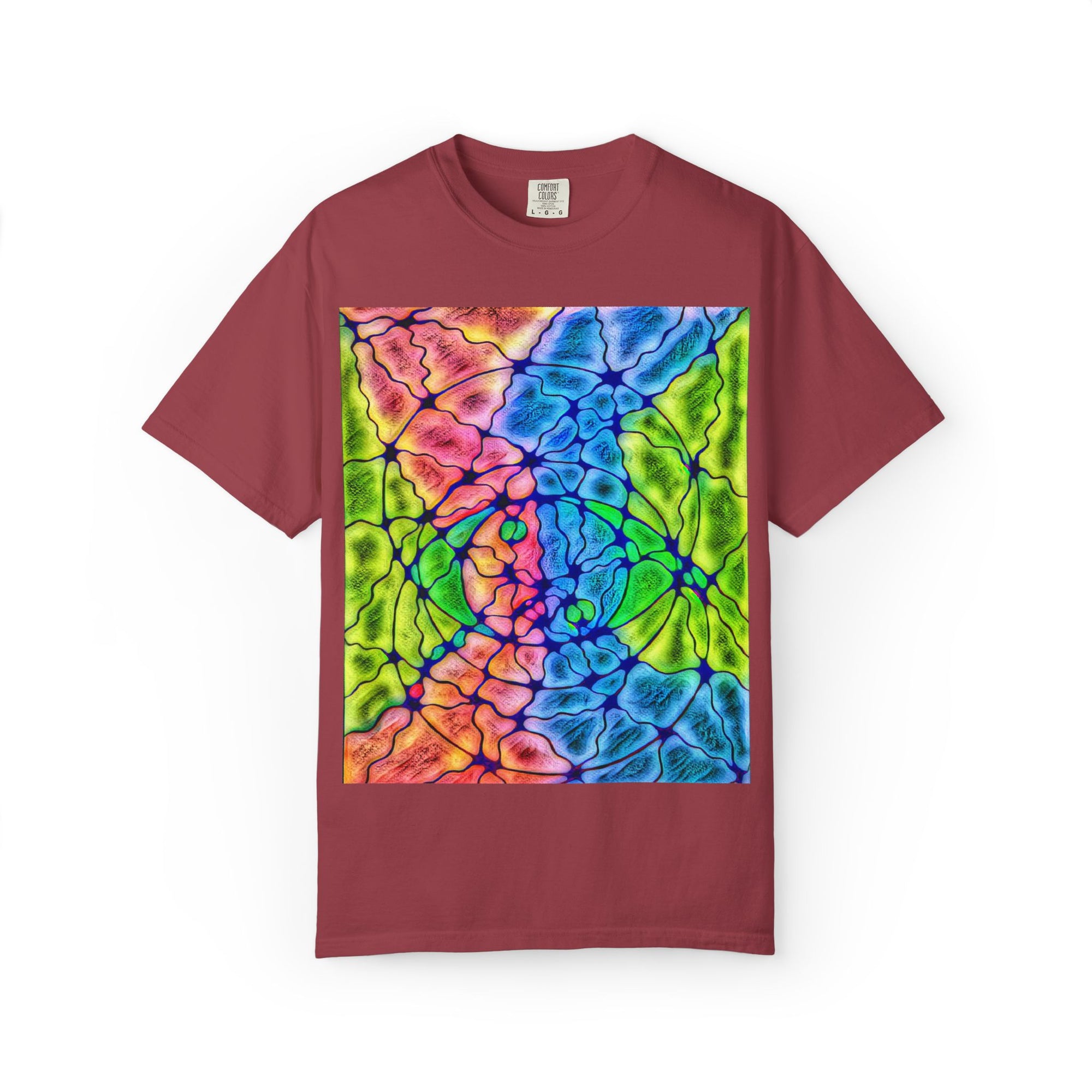 Neural Matrix Abstract Unisex Tee | Vibrant Tech Pattern Graphic Shirt | Multiple Colors