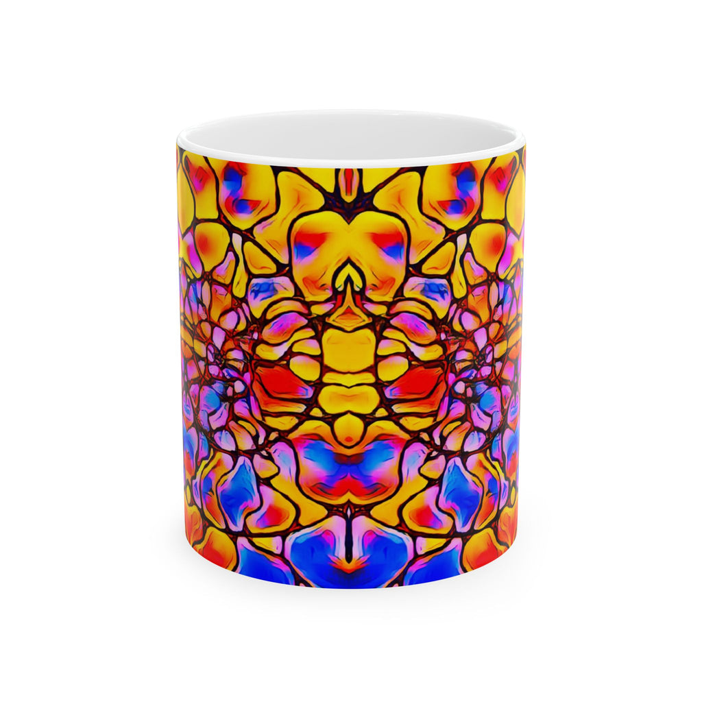 Bold Abstract Mug | Colorful Ceramic Coffee Cup | Modern Kitchen Decor