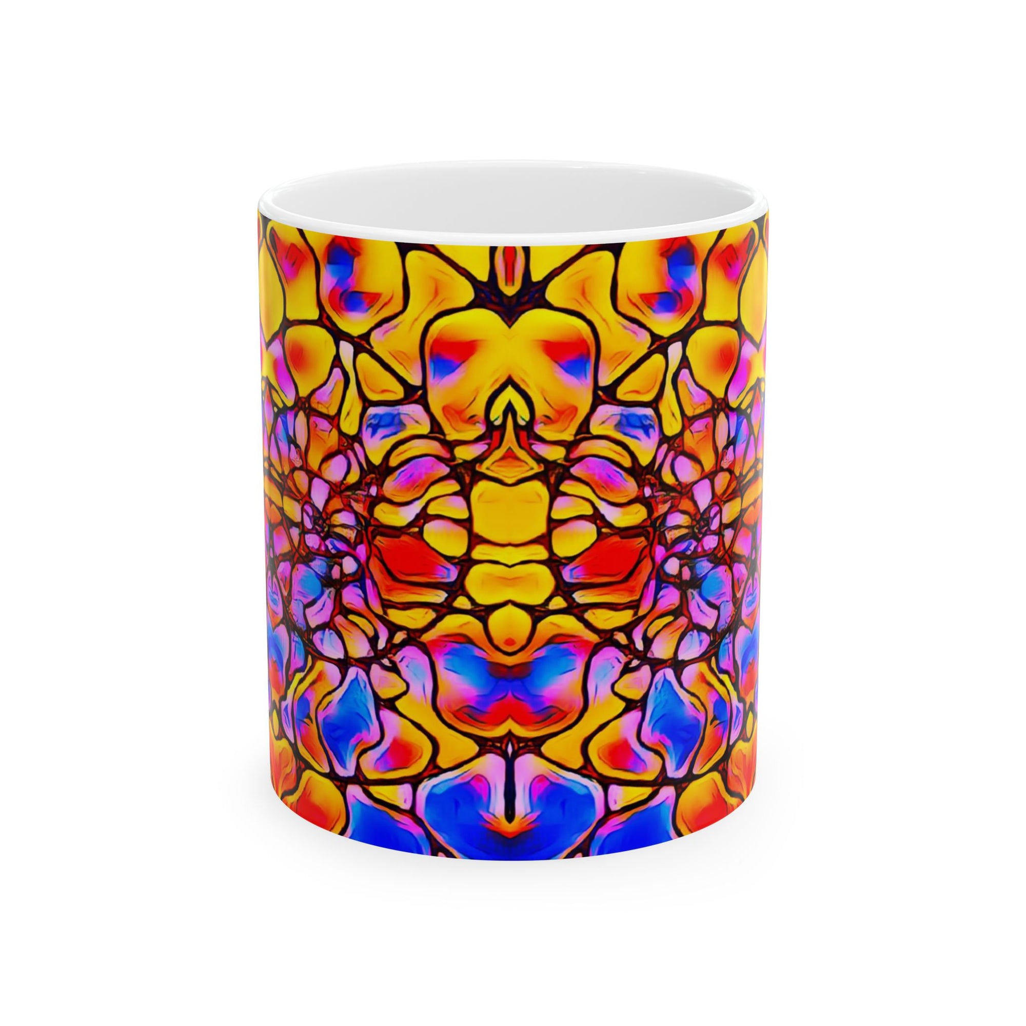 Bold Abstract Mug | Colorful Ceramic Coffee Cup | Modern Kitchen Decor