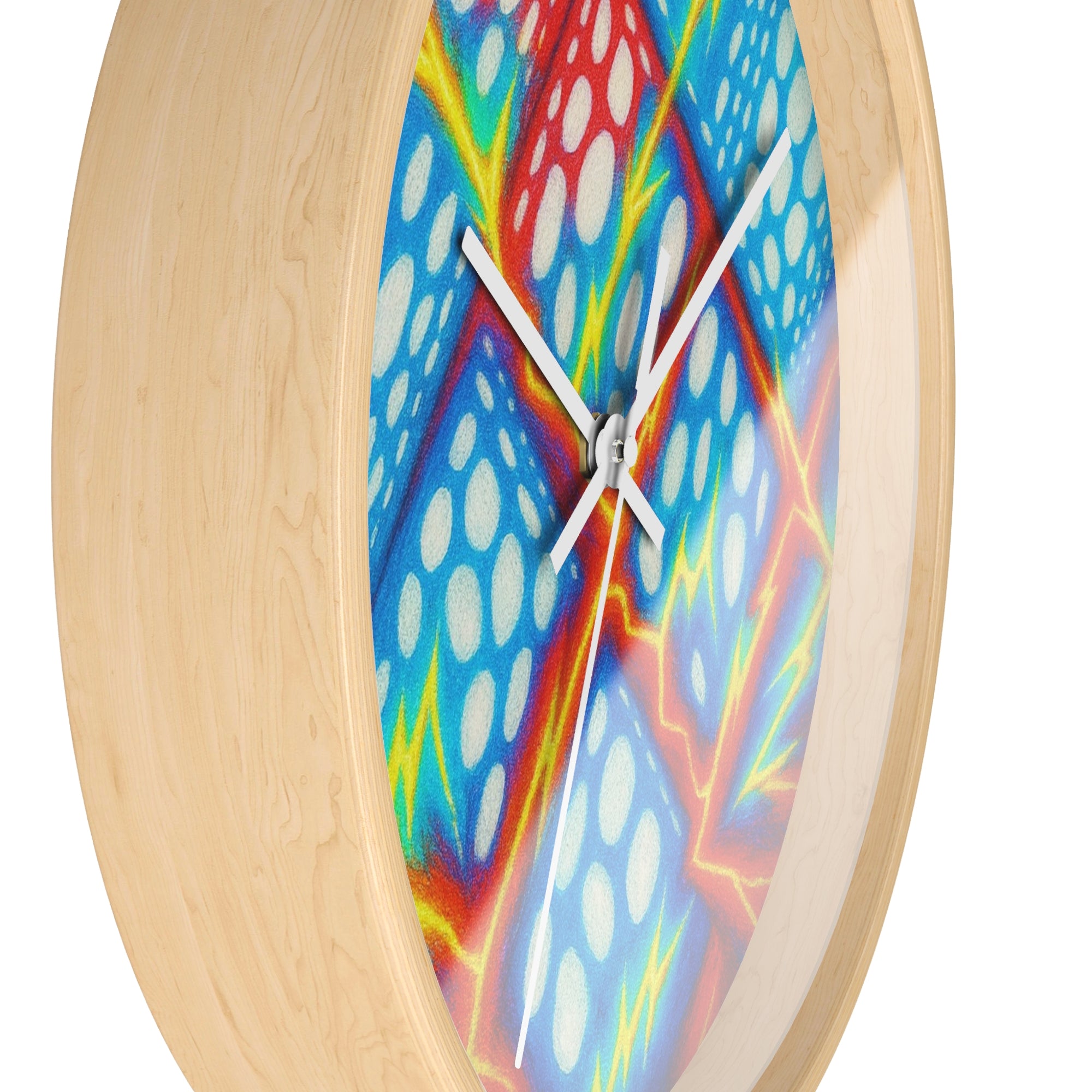 Geometric Wall Clock | Colorful Cube Pattern Clock | Modern Home Decor