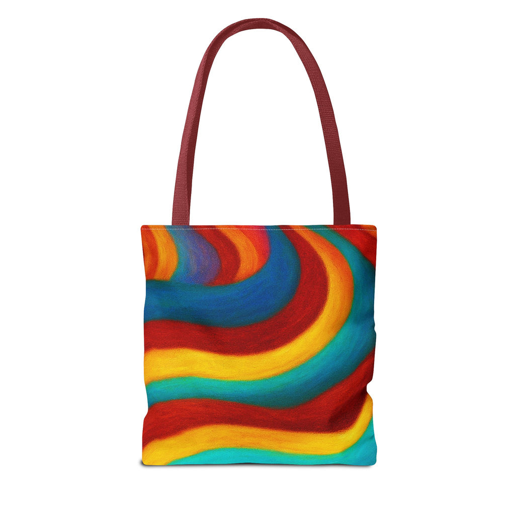 Colorful Swirl Tote Bag | Abstract Rainbow Shopping Bag | Reusable