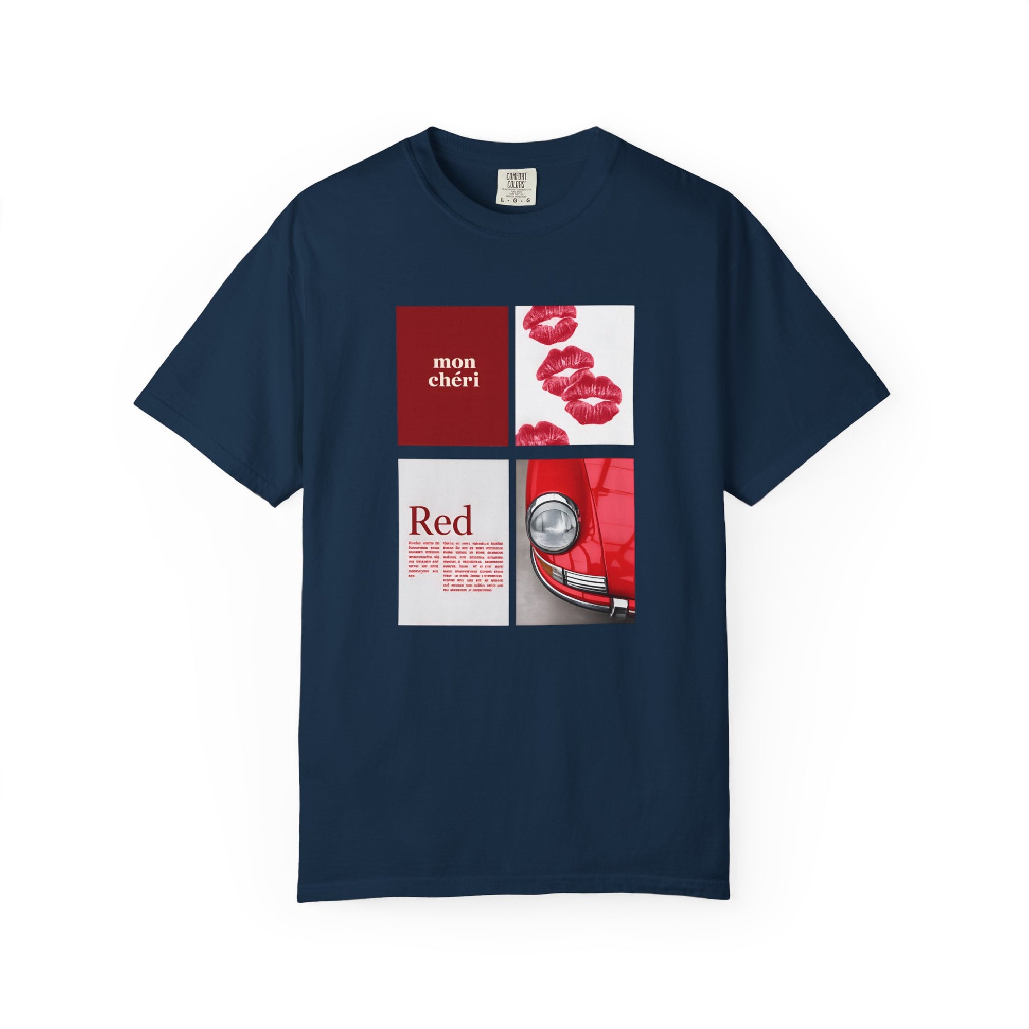 Cotton T-Shirt | Mon Chéri Aesthetic Kiss, Car Print