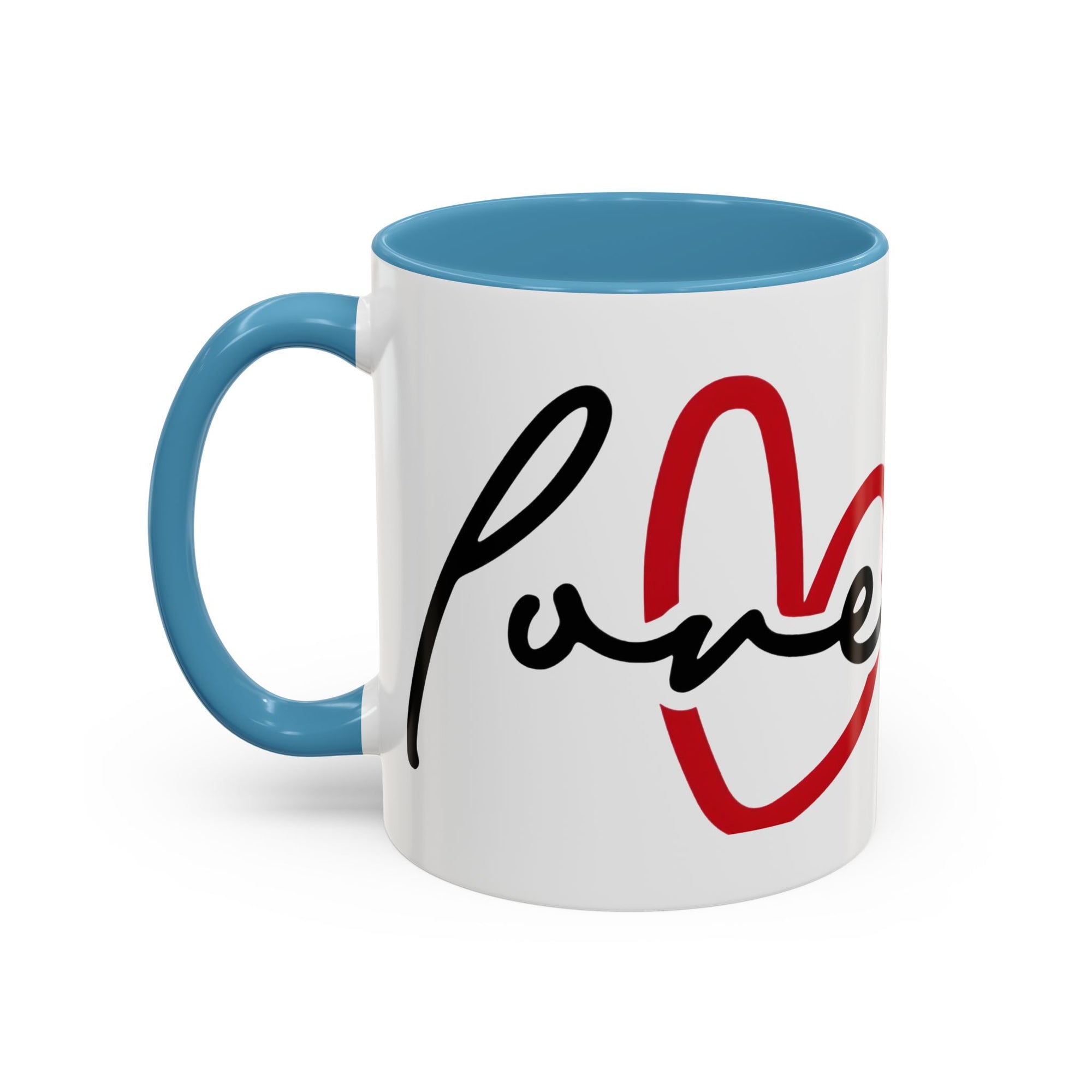 Romantic Love Mug | Heart Script Coffee Cup