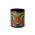 Retro Swirl Mug | Colorful Black Coffee Cup | Psychedelic Gift