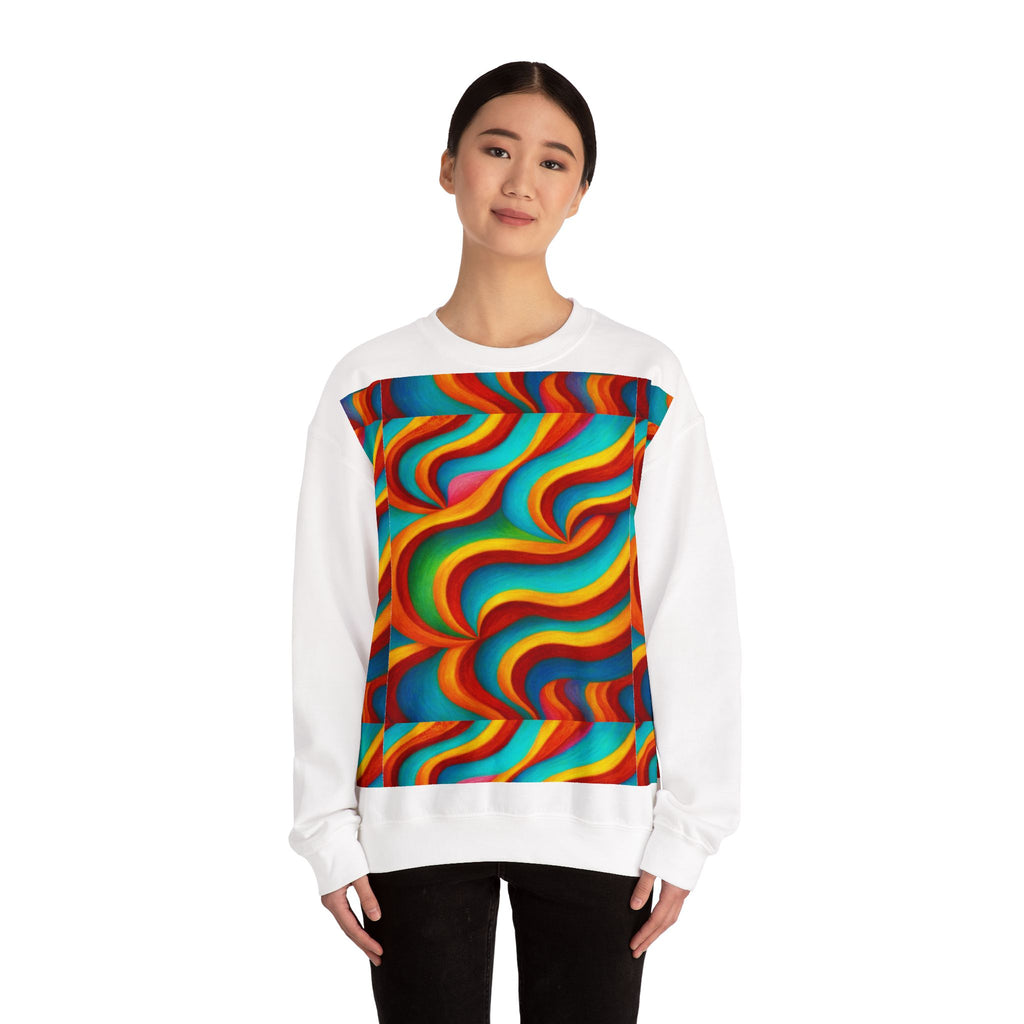 Colorful Swirl Crewneck Sweatshirt | Cozy Unisex Pullover