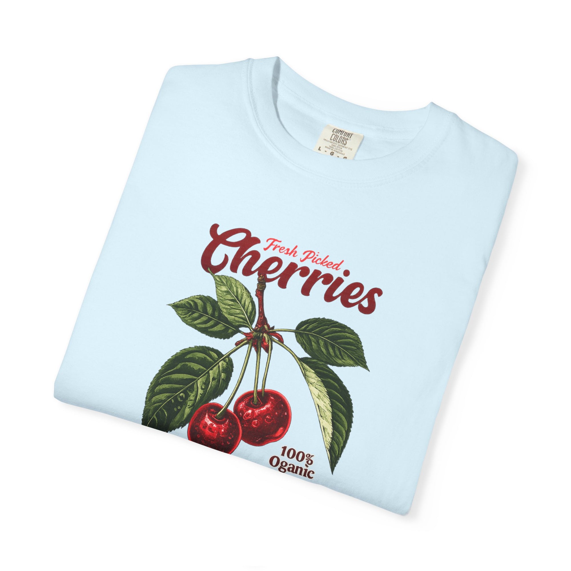 Cherry Vintage Tee — "Fresh Picked Cherries: Sweet & Juicy" Graphic T-Shirt