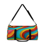 Retro Swirl Duffel Bag | Colorful Travel & Gym Weekender